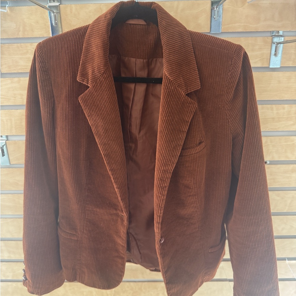 Vintage Brown Corduroy Blazer Jacket | Silver Unicorn | 90s Y2K